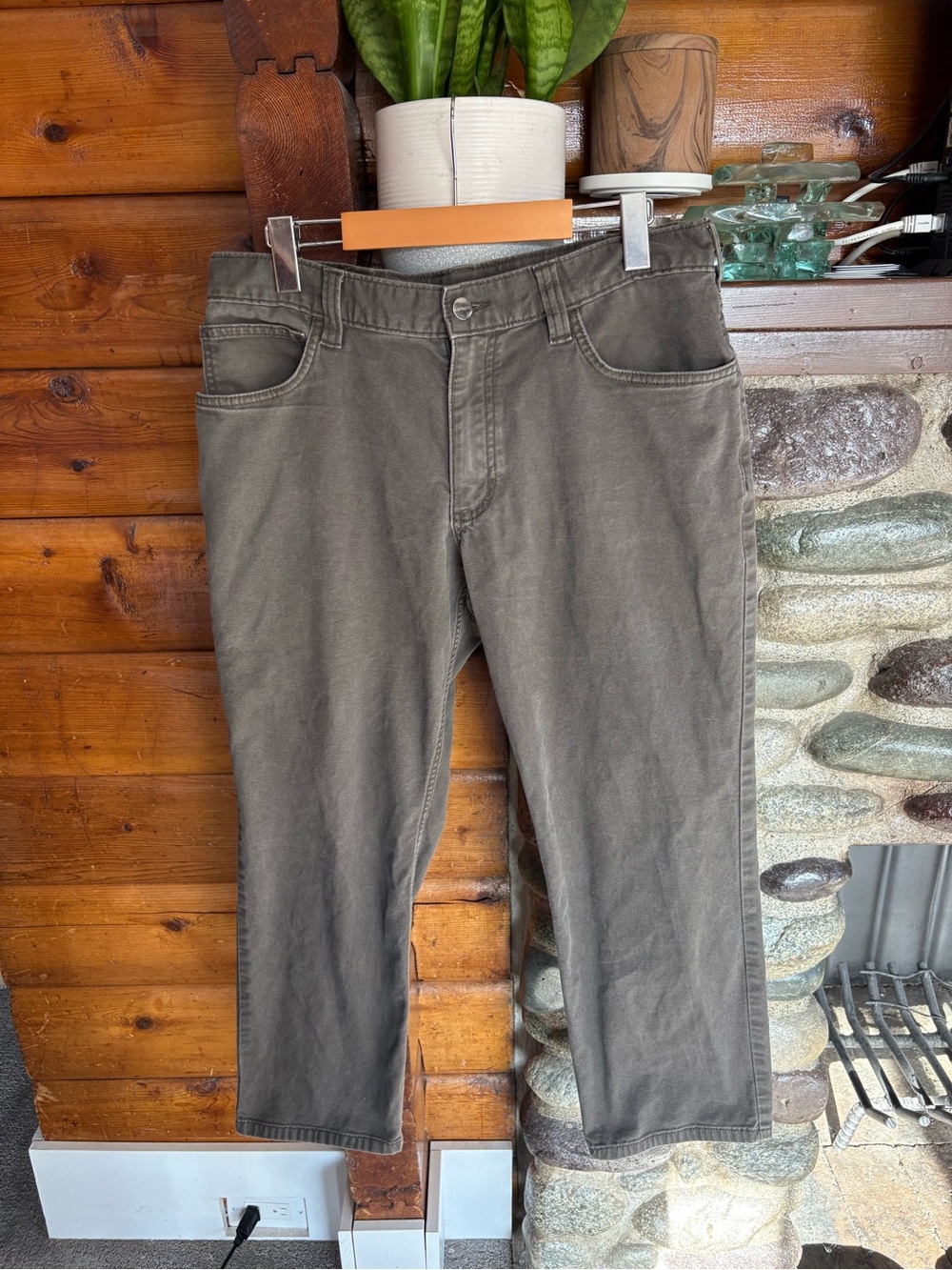 Carhartt Relaxed Fit Green Work Pants - Mens 34x28